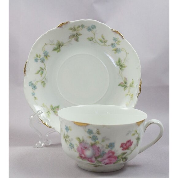 Rosenthal R C Versailles Bavaria Porcelain Cup and Saucer Set Floral Roses - Picture 1 of 14